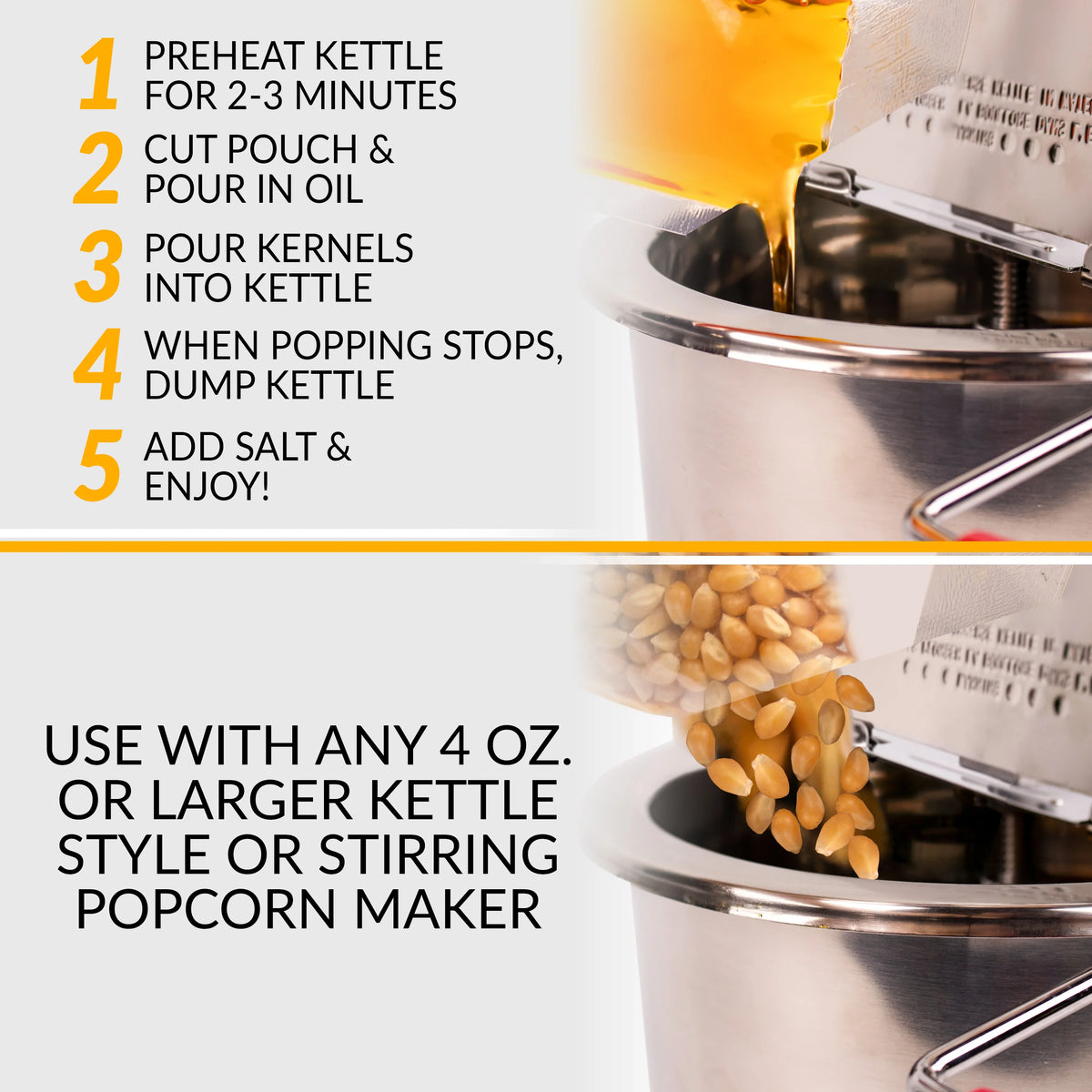 4-Ounce Popcorn Oil & Seasoning Salt All-In-One Packs 24 Count T629