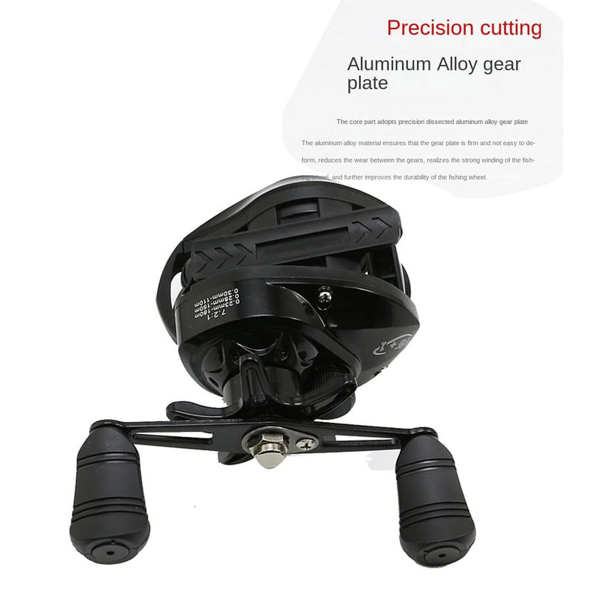 7.2:1 Left Hand Baitcasting Fishing Reel D475