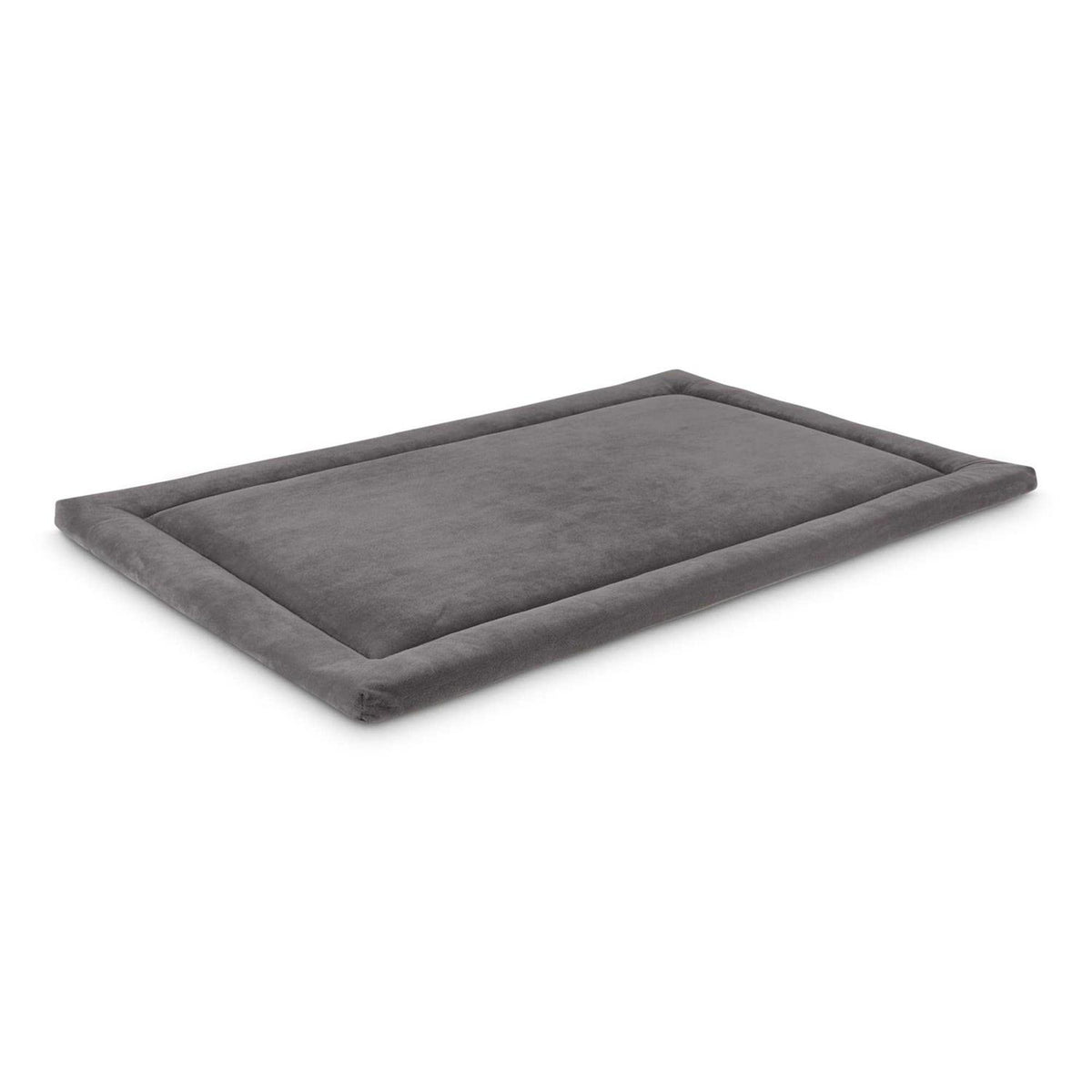 Dark Grey Velvet Dog Crate Mat and Pet Bed G657405