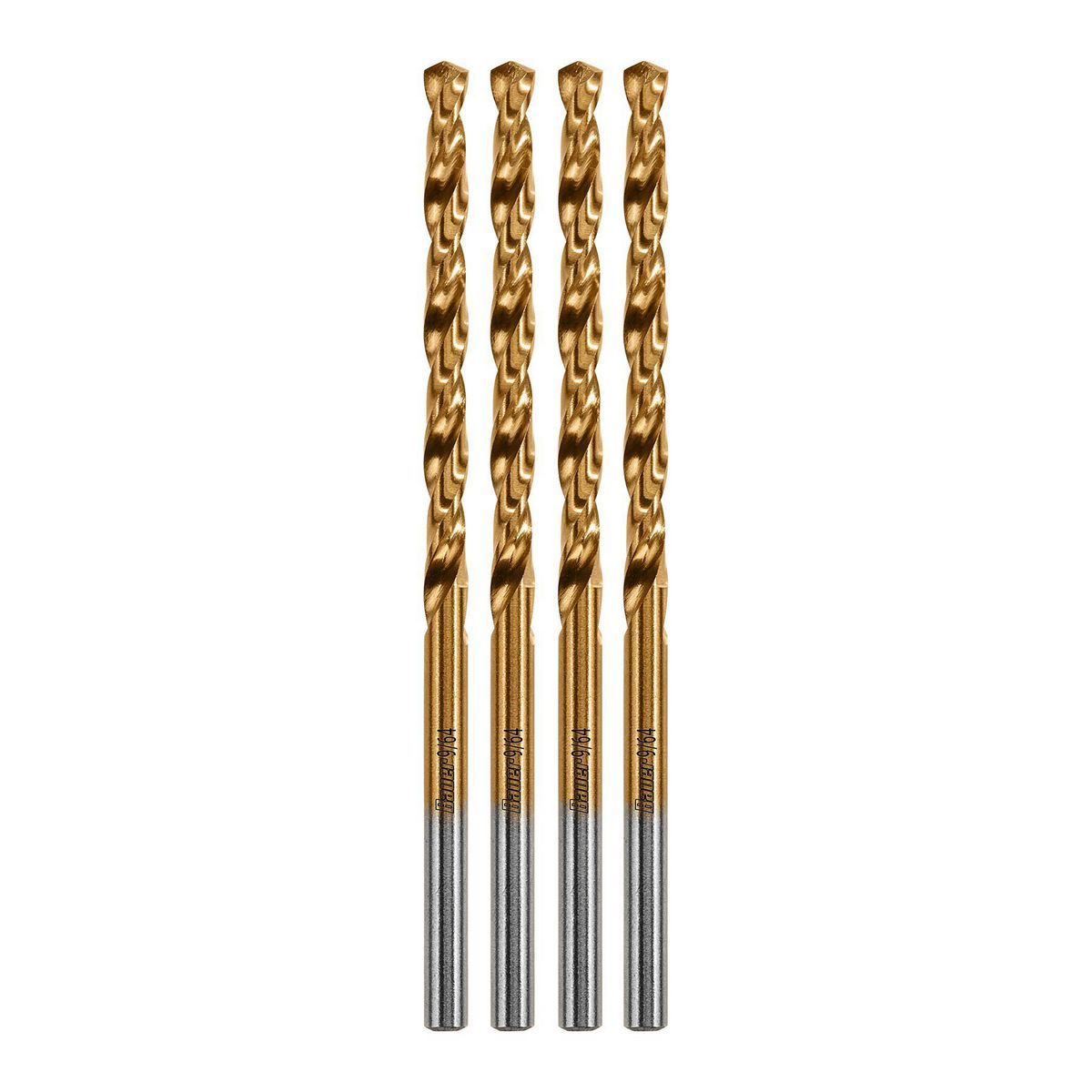 9/64 in. Titanium Drill Bit Set, 4 Piece G89522