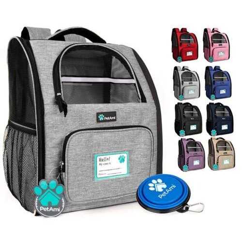 Dog Travel Bag with Food Container and Bowls J51758