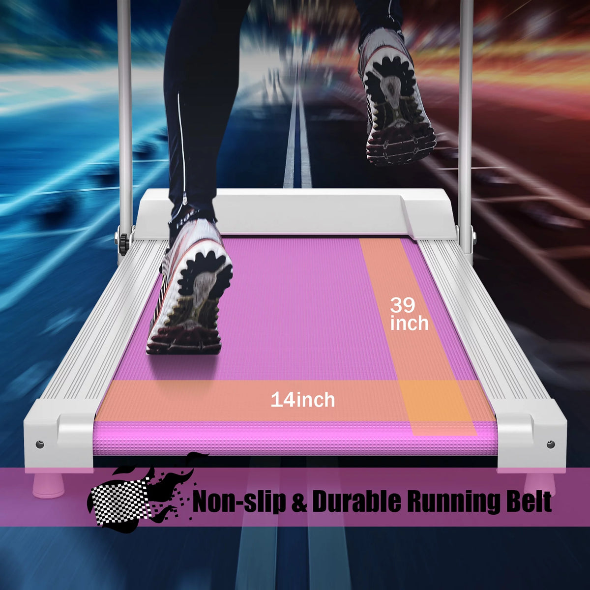 800W Folding Electric Treadmill V718