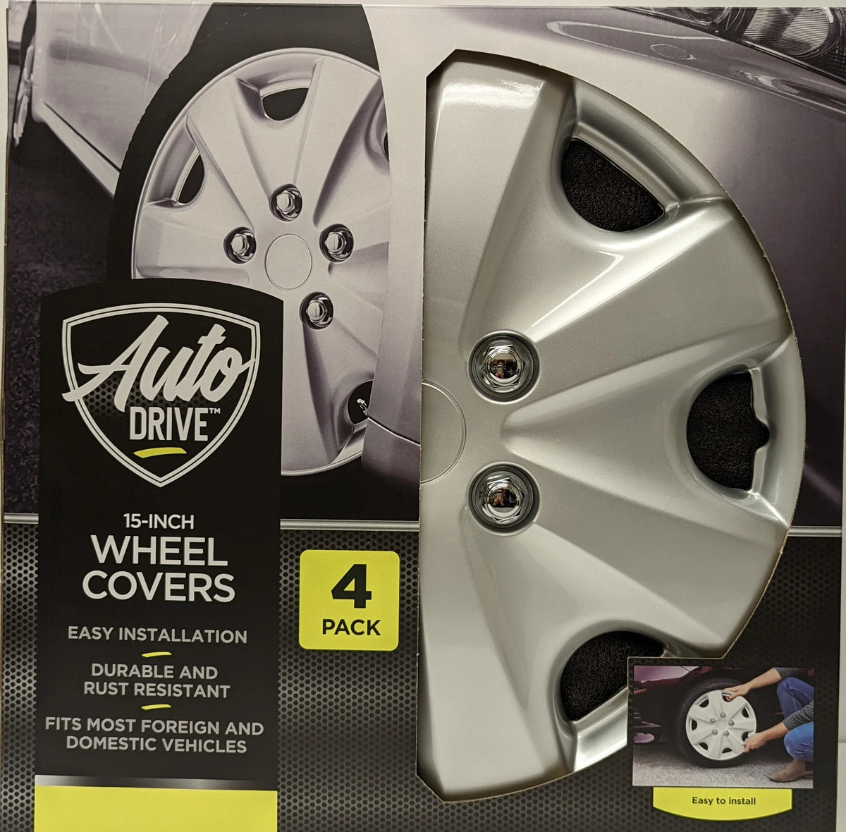 15-inch Silver ABS Plastic Wheel Cover A2519