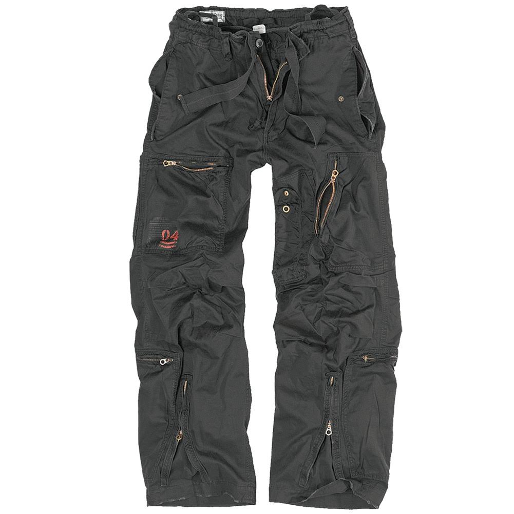 Black Cargo Trousers A617