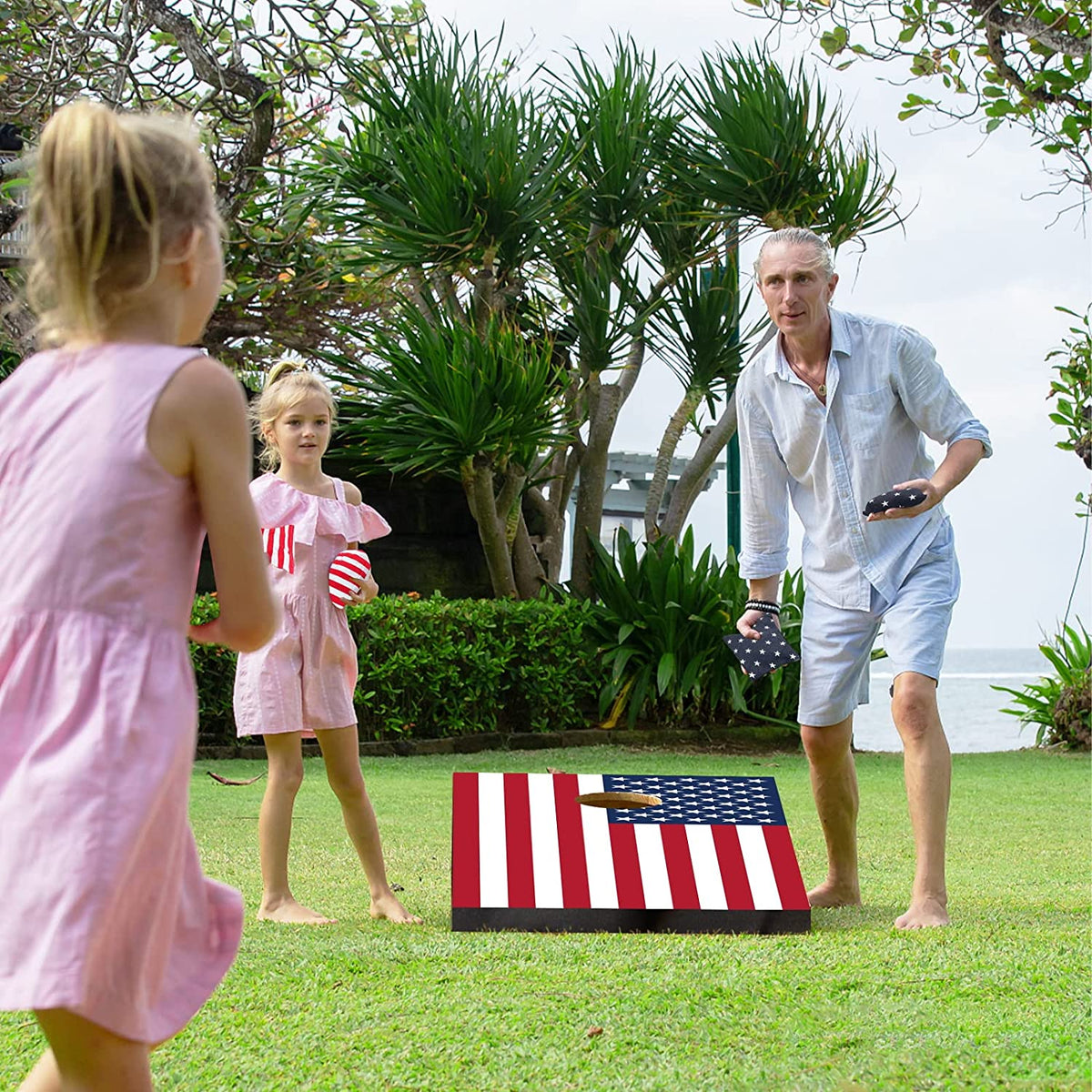 American Flag Cornhole Boards Set O146032