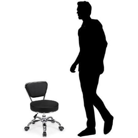 Adjustable Height Technician and Pedicure Stool Set of 2 Cappuccino U888564