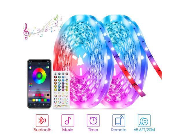 Bluetooth RGB LED Strip Lights 65.6ft S49584