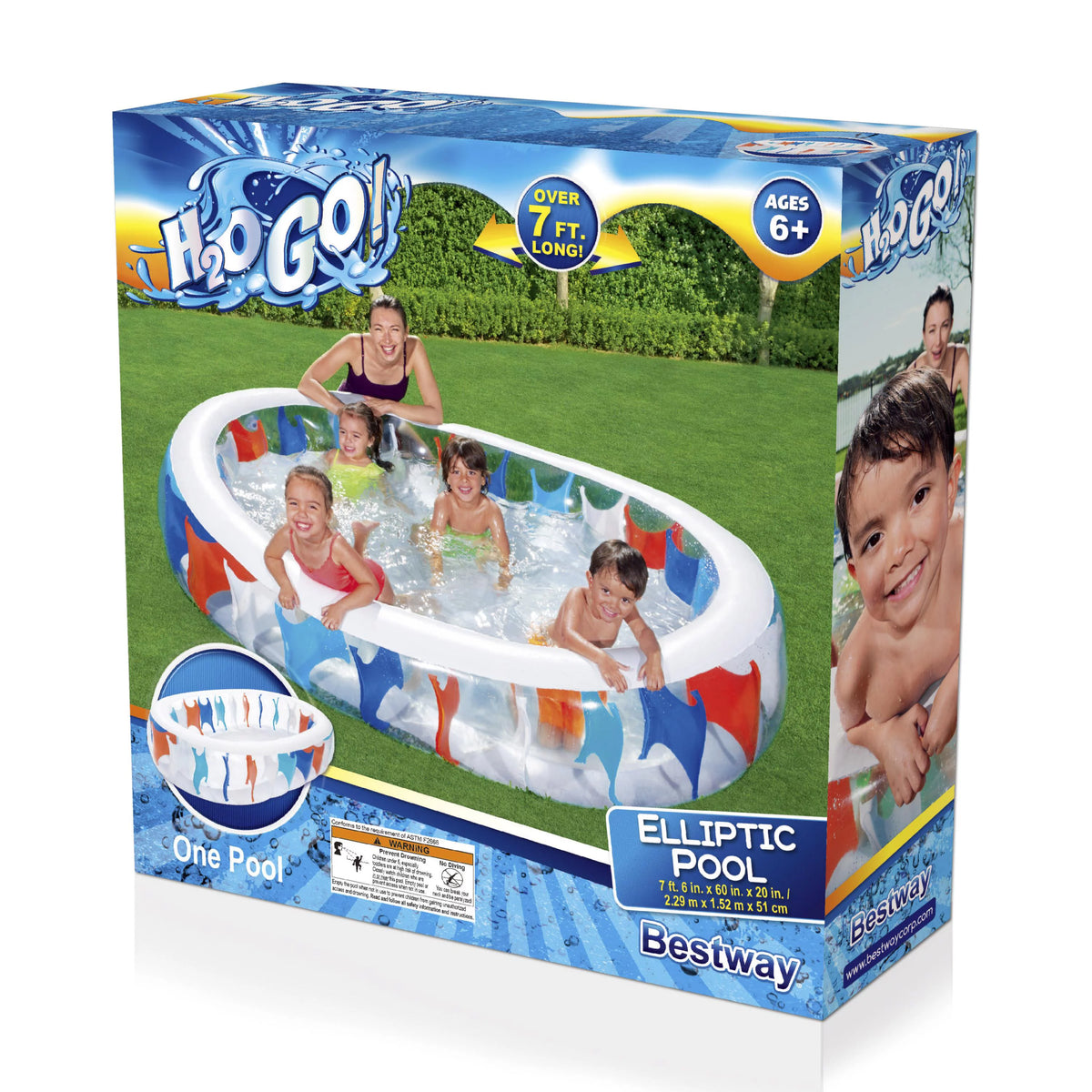 Elliptic Inflatable Play Pool X442654