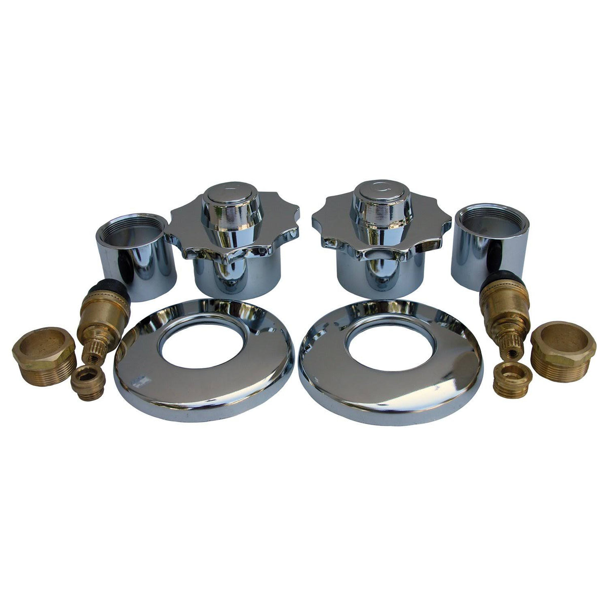 Chrome 2-Valve Trim Kit with Stems P198768