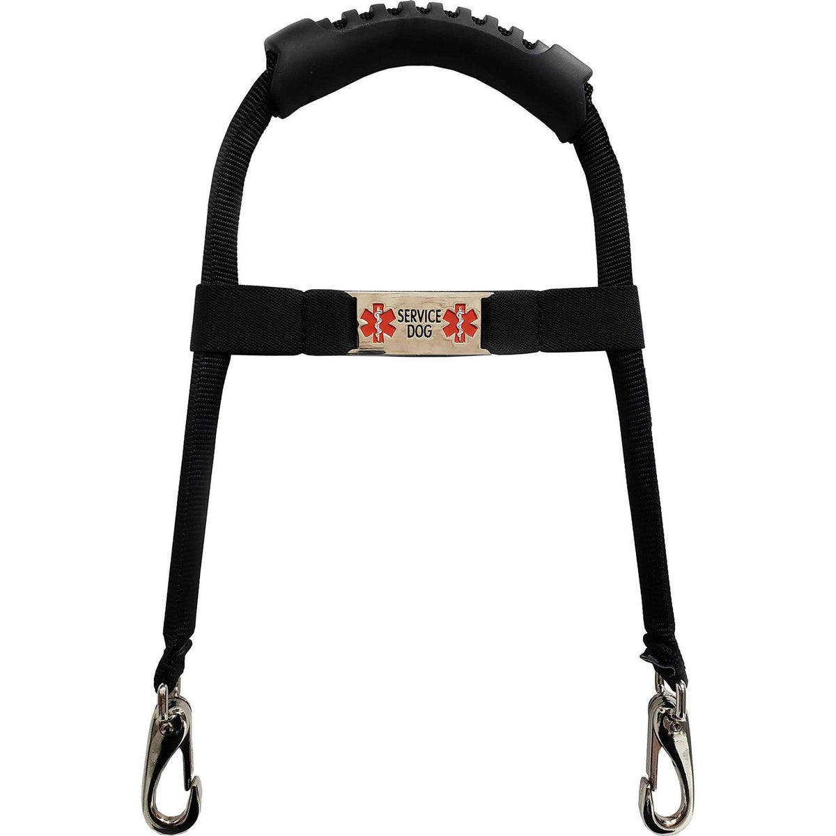 Aluminum Snap-On Service Dog Bridge Handle with ID Tag Band A8989