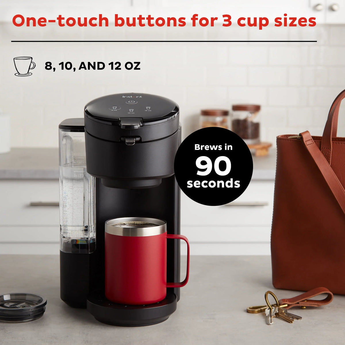 2-in-1 Single Serve Coffee Maker for K-Cup Pods and Ground Coffee, Black R464
