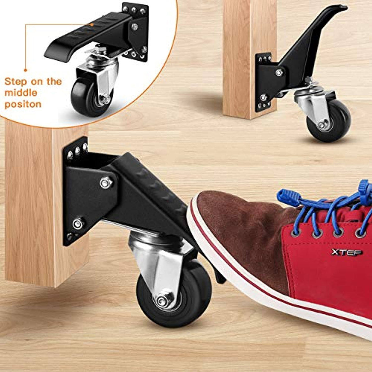900 lbs Capacity Heavy Duty Retractable Workbench Casters Q8966