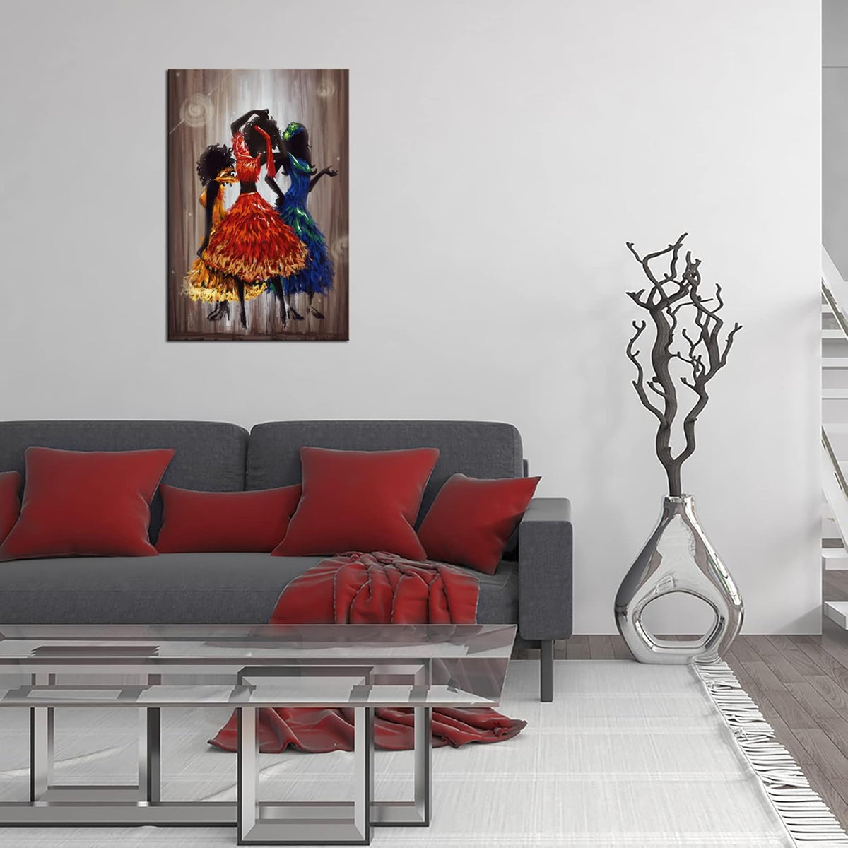 Abstract Dancing Girl Canvas Poster 24x36inches M11889