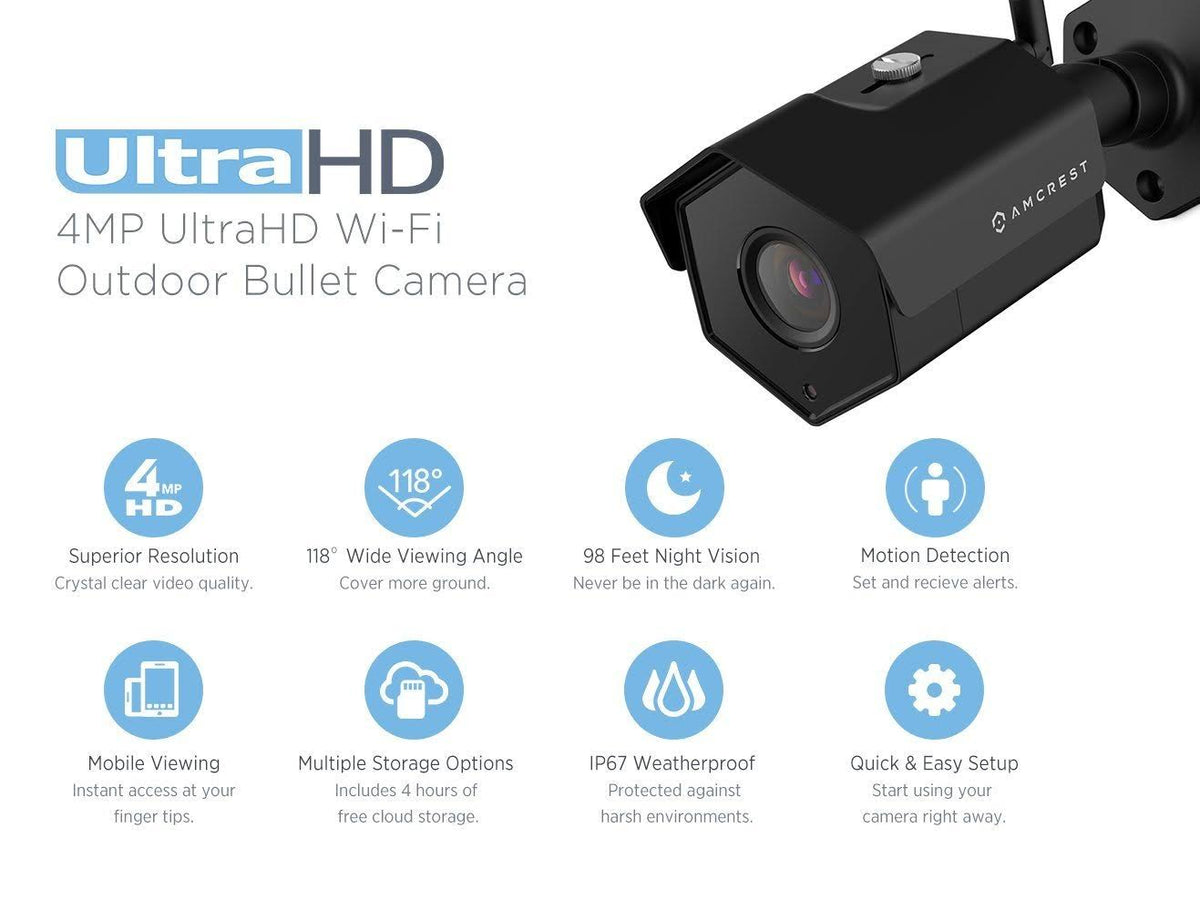 4MP WiFi Outdoor Security Camera V826066