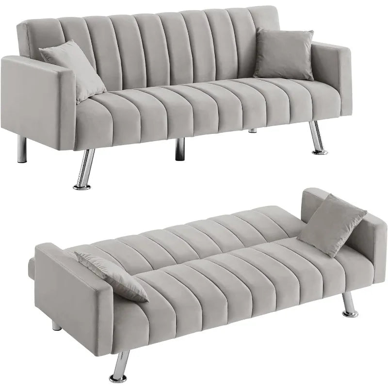 Convertible Sofa Bed with 2 Pillows N8105