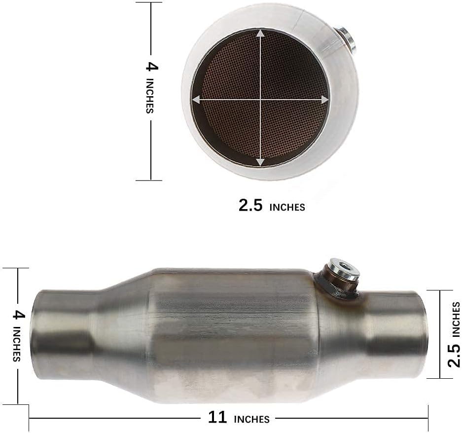 2.5 Inlet/Outlet Universal Catalytic Converter with O2 Port Y713541
