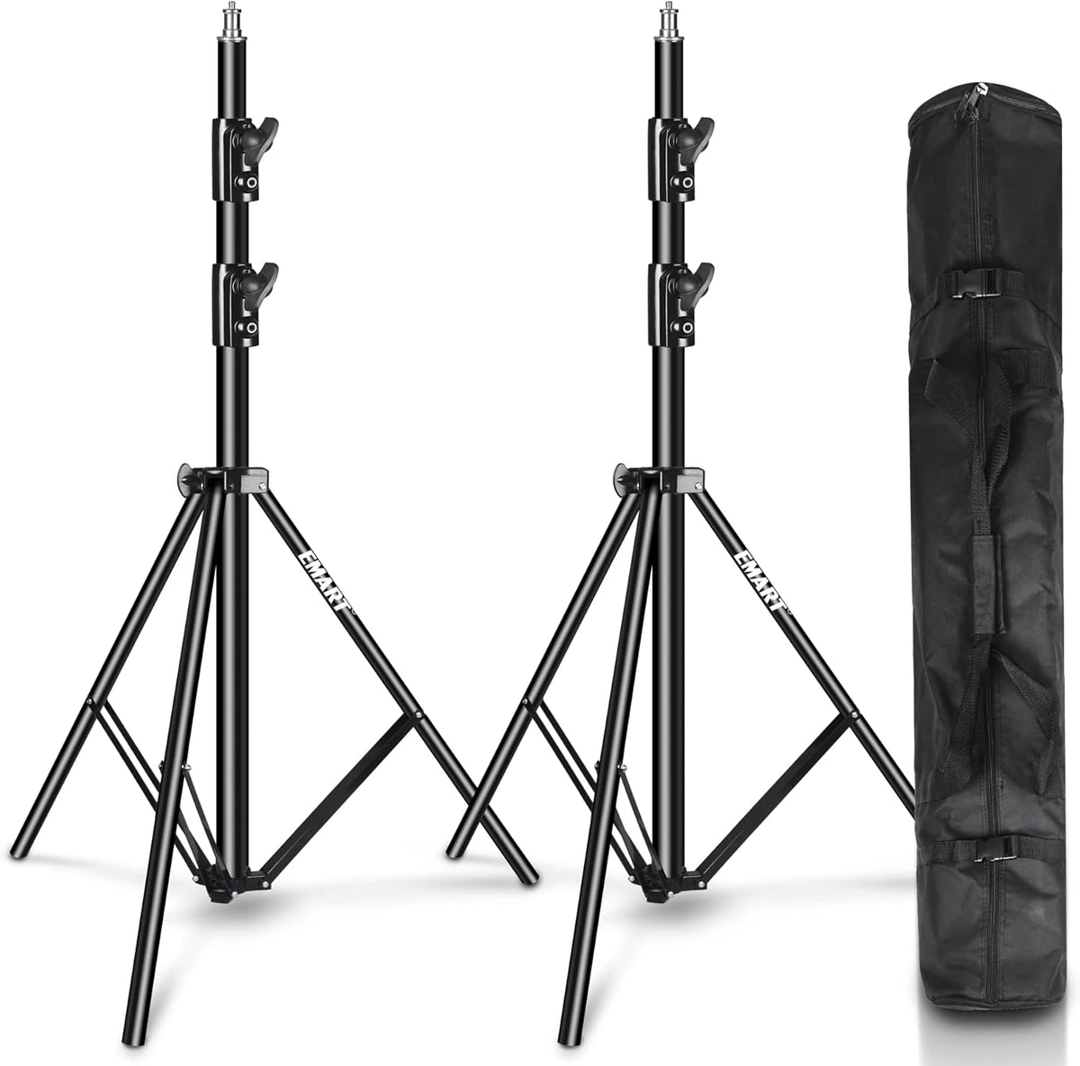 8.5ft Adjustable Aluminum Light Stand with Carrying Bag, 2 Pack R52412