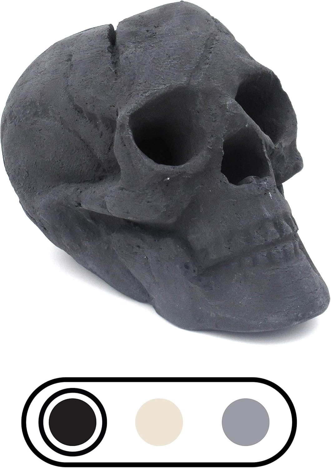 Ceramic Fireproof Fire Pit Skull Log U74516