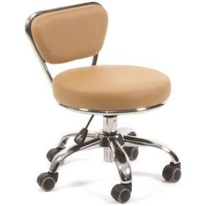 Adjustable Height Technician and Pedicure Stool Set of 2 Cappuccino U888564
