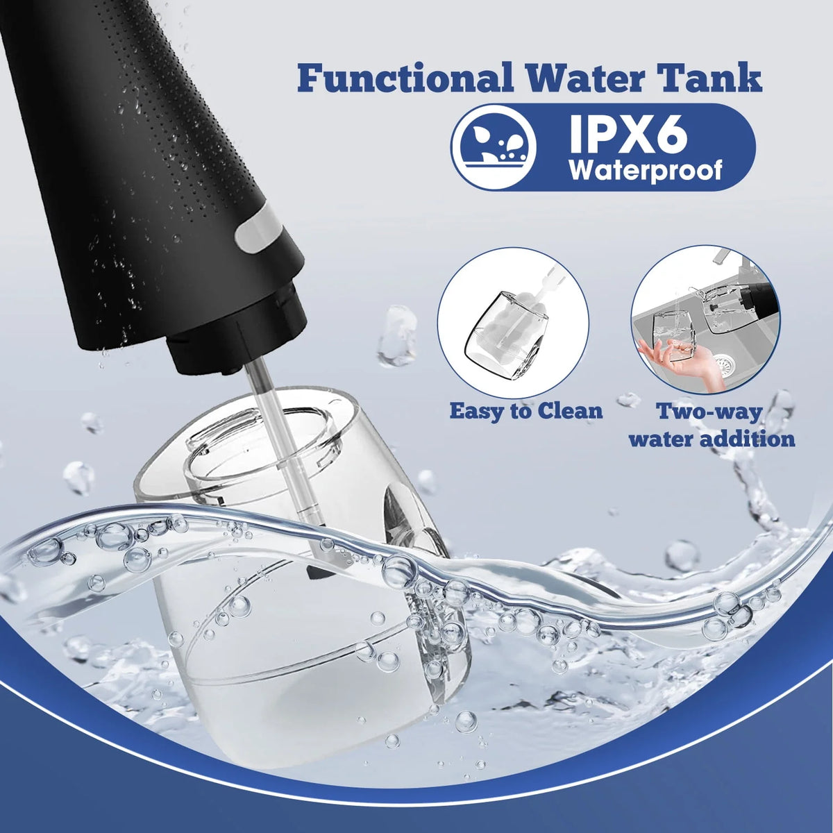 Cordless Water Flosser 3 Modes 5 Tips IPX6 Waterproof P8574