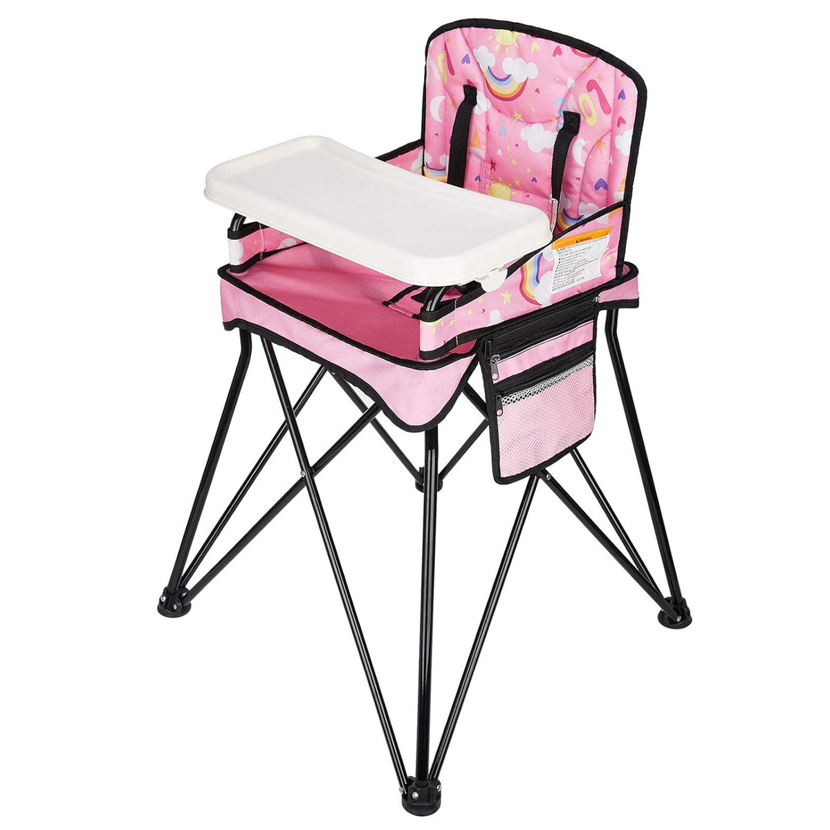 Foldable Portable High Chair with Removable Tray and Carry Bag V4710