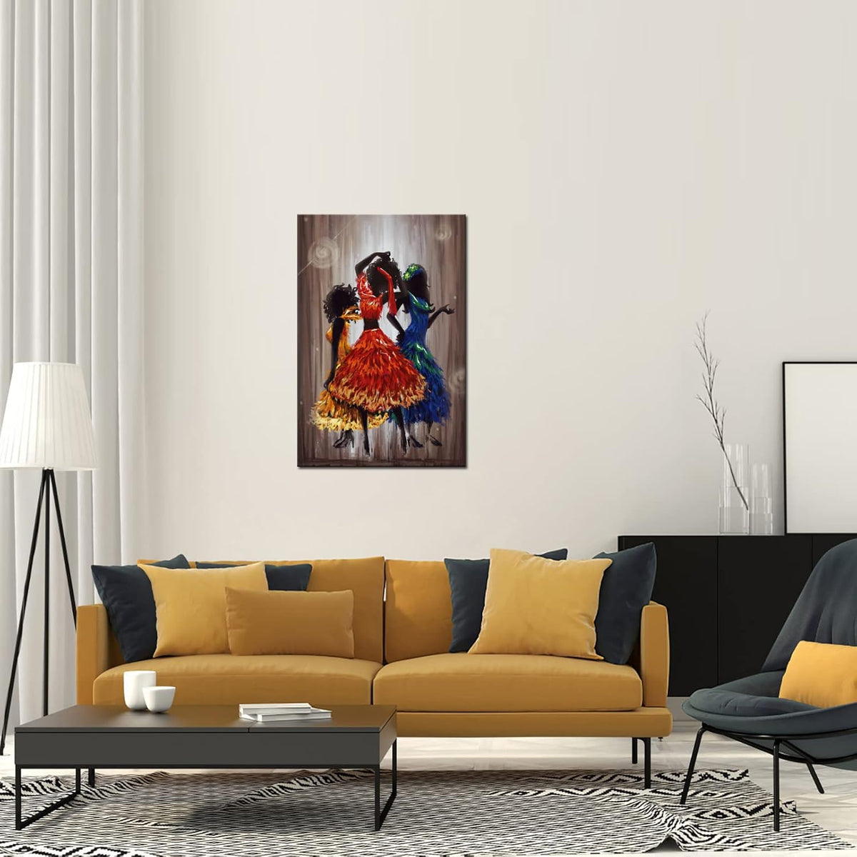 Abstract Dancing Girl Canvas Poster 24x36inches M11889