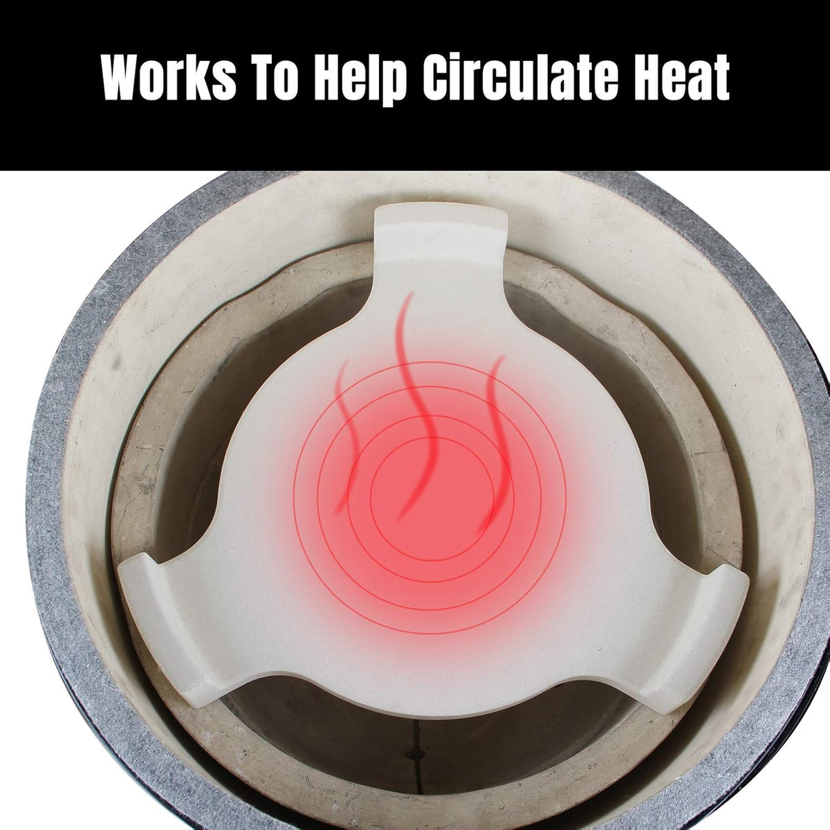 Ceramic Heat Deflector Pizza Stone Smoking Stone T79381