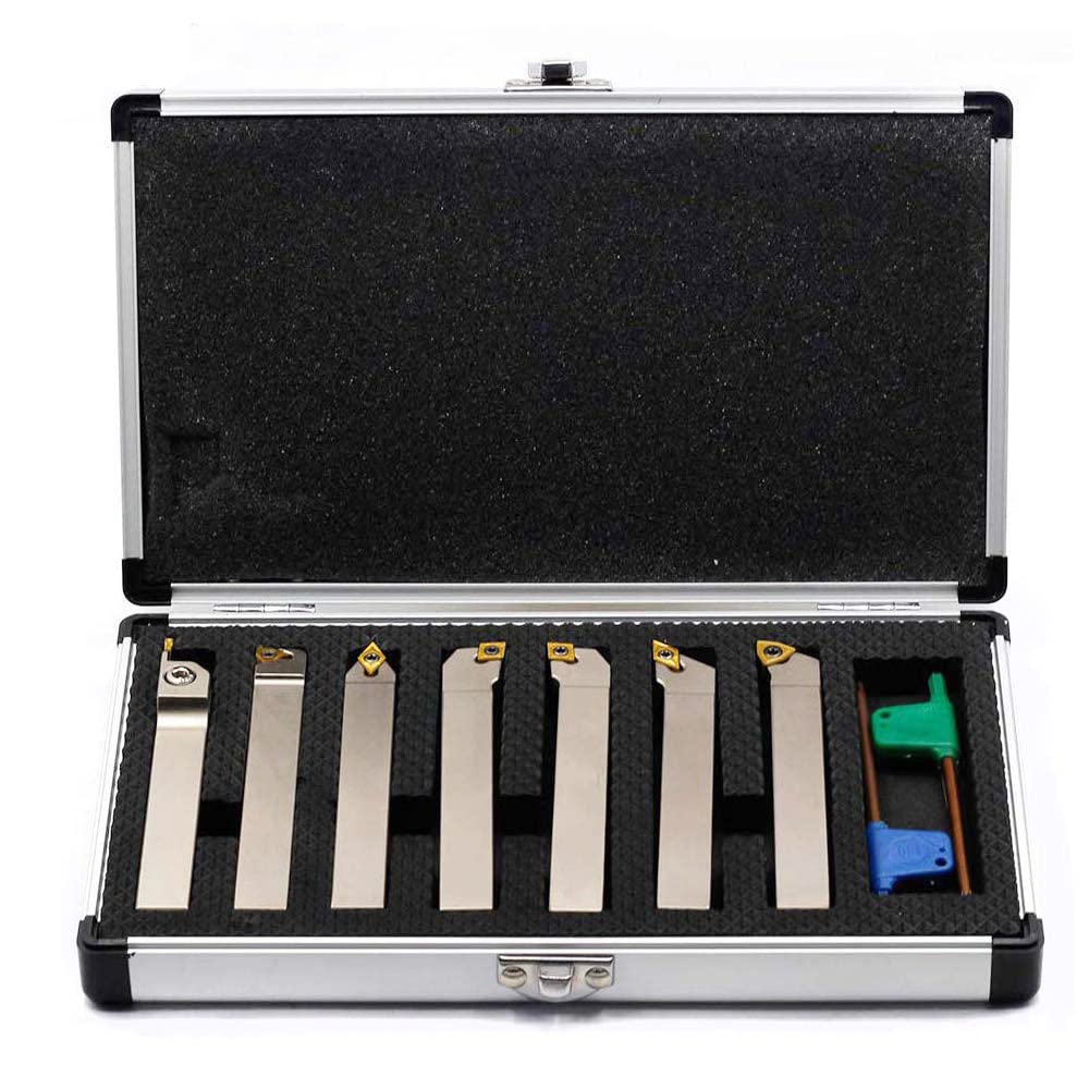 1/2 Shank 7 Pieces/Set Indexable Lathe Turning Tool Holder F8691