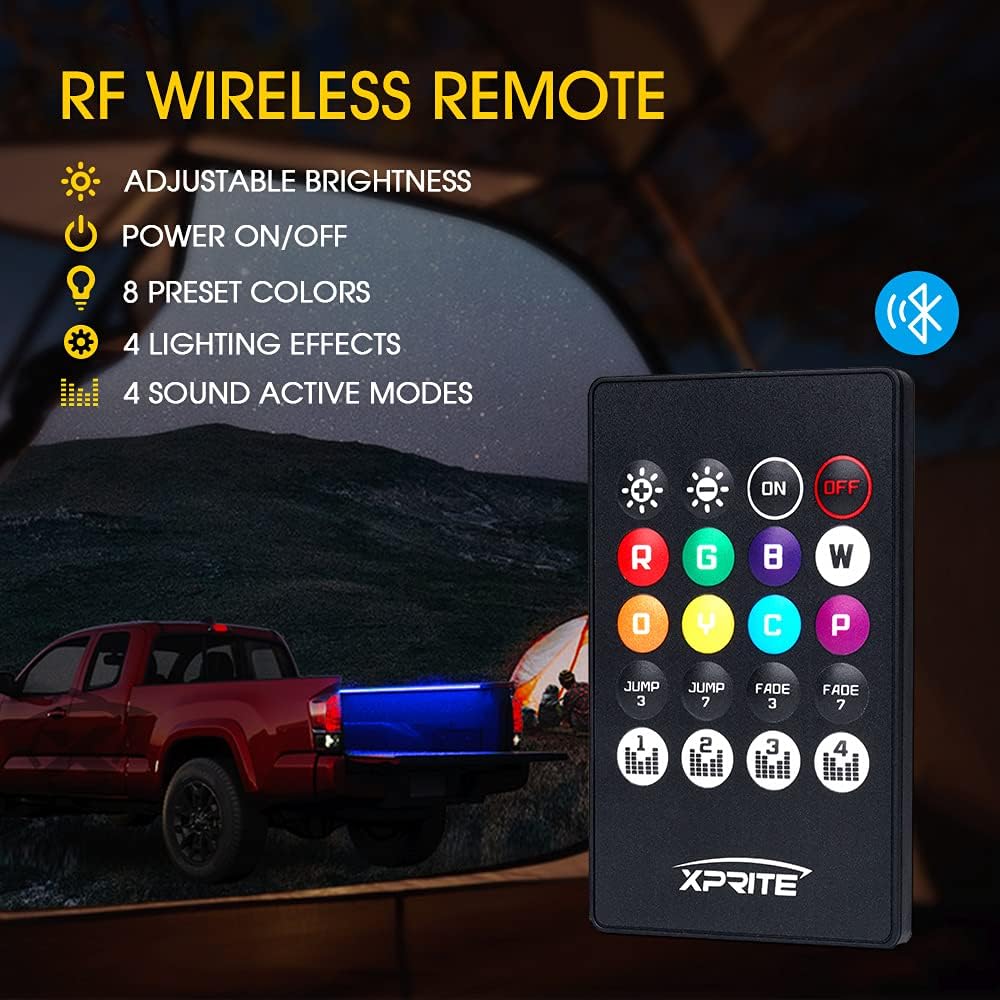 60 RGB Truck Bed Bluetooth Lights Kit X9055