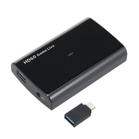 1080p HD Video Game Capture Box with Mic Input Black G739793
