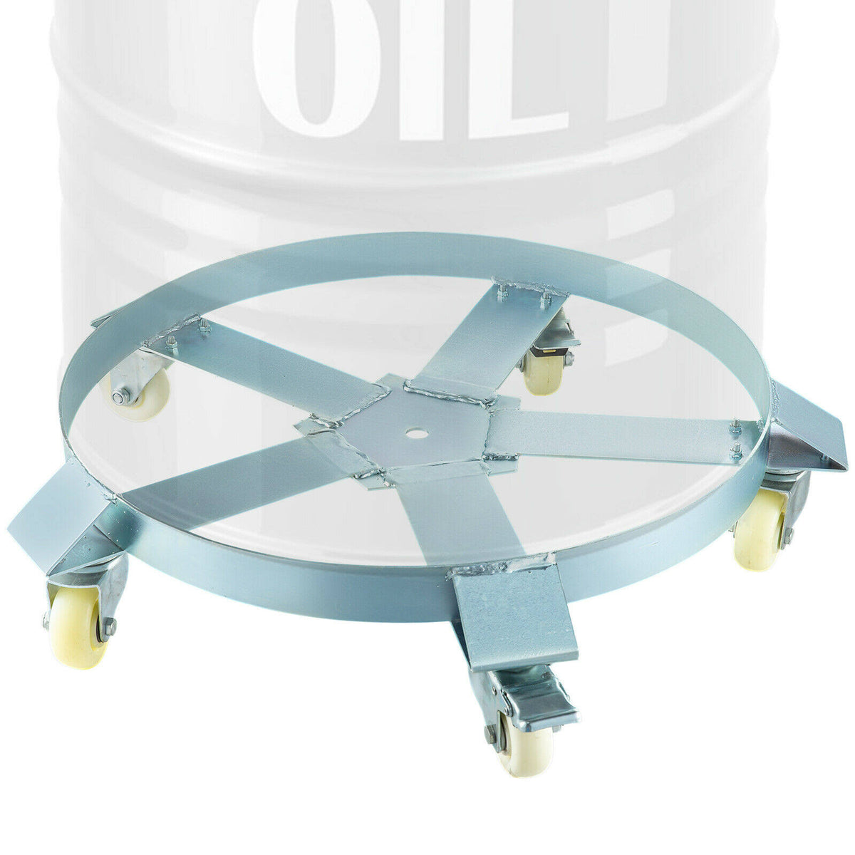 55 Gallon Steel Drum Dolly with 5 Swivel Casters K2332