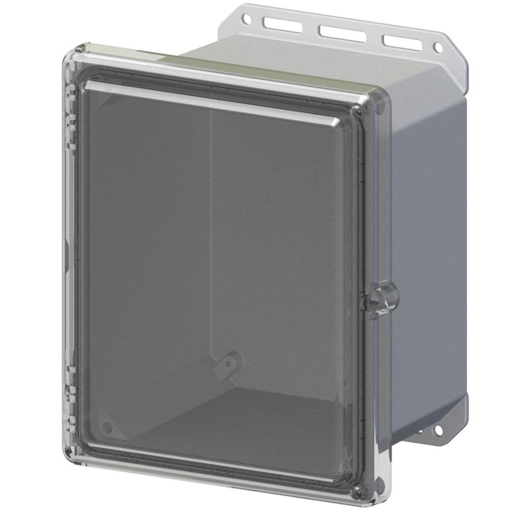 11.8 in L x 10.2 in W x 7.5 in H Polycarbonate Clear Hinged Enclosure S5808