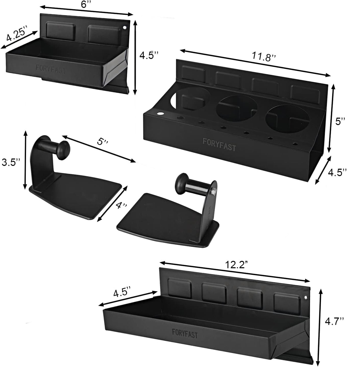 Magnetic Toolbox Tray Set and Holder 4-piece Q9985