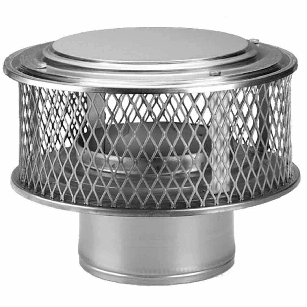 8 Round Stainless Steel Cap D722