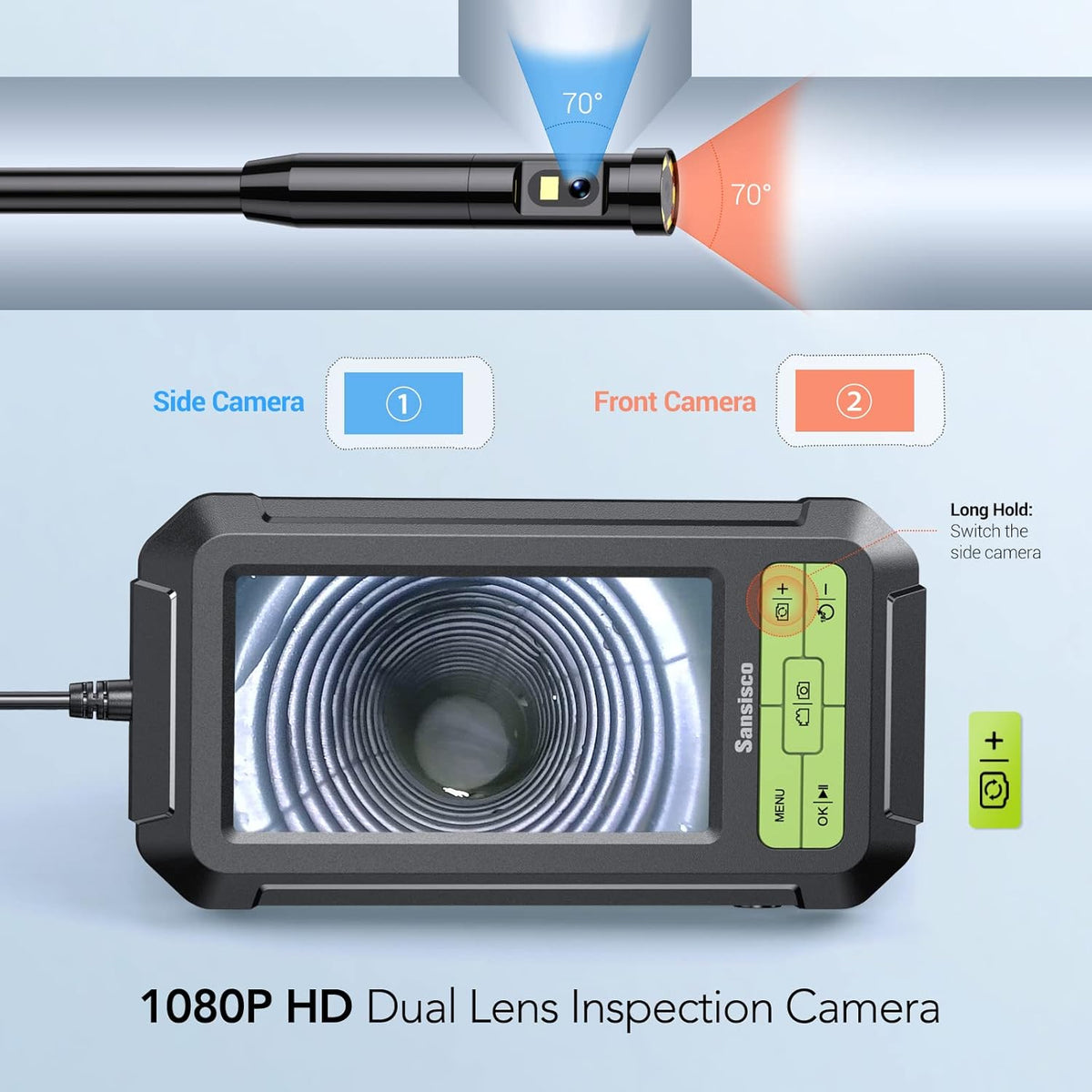 1080P HD Dual Lens Borescope with 4.3 LCD Screen N5920