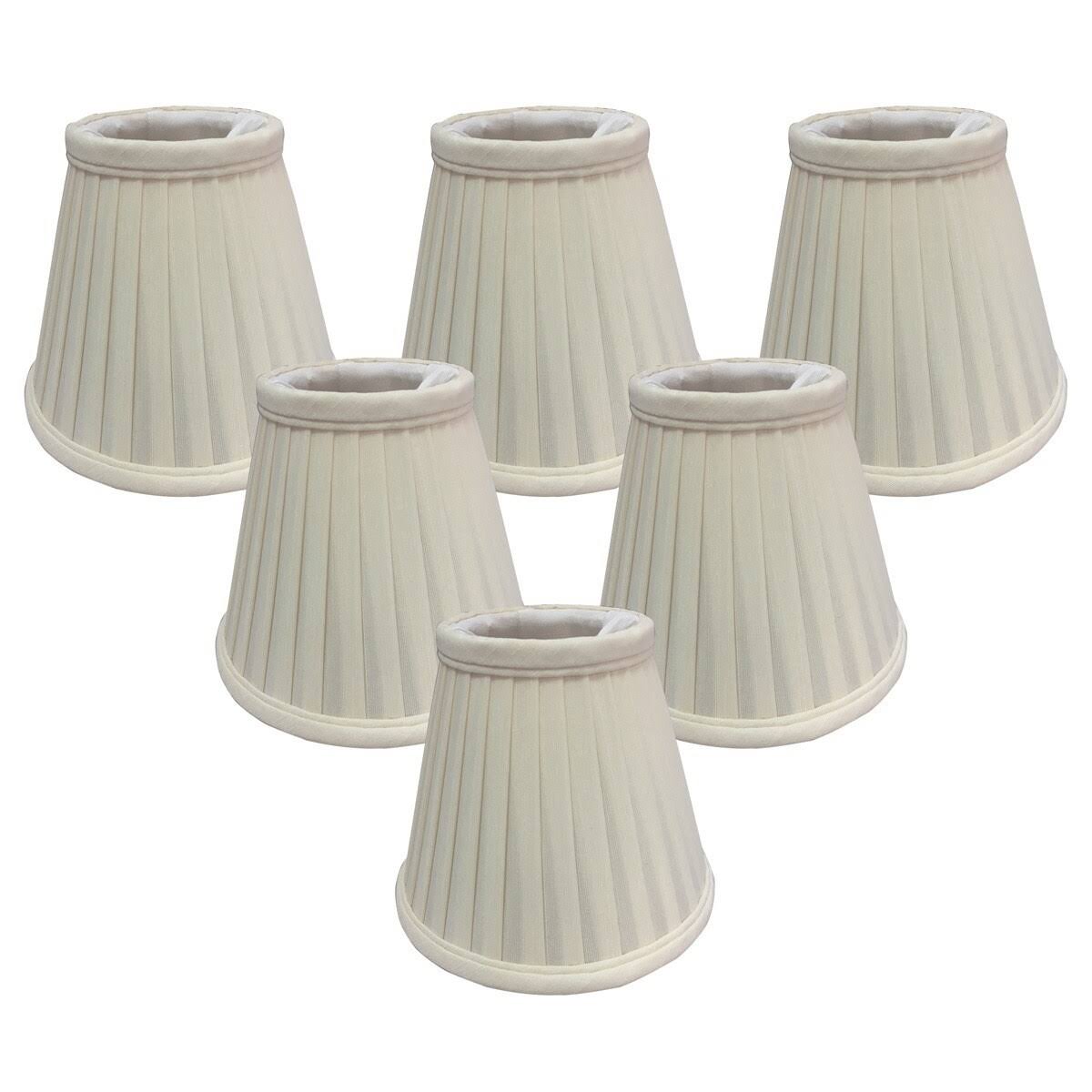 Eggshell Silk Candelabra Shade Set of 6 S5654