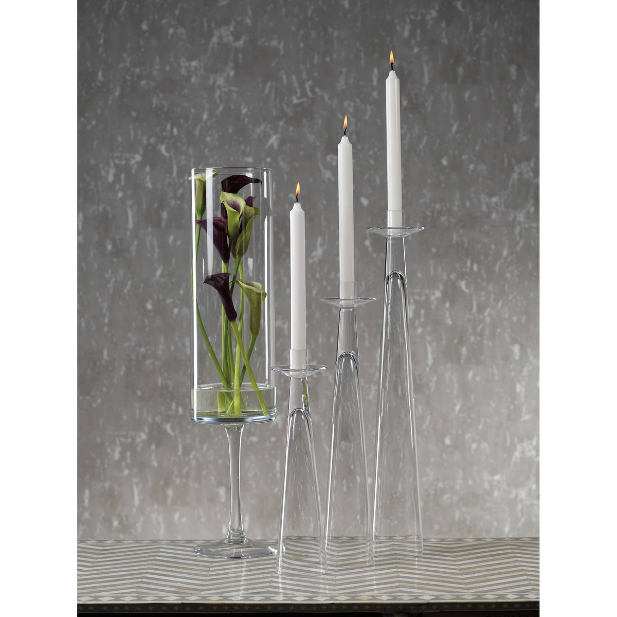 Glass Taper Candle Holder W516698
