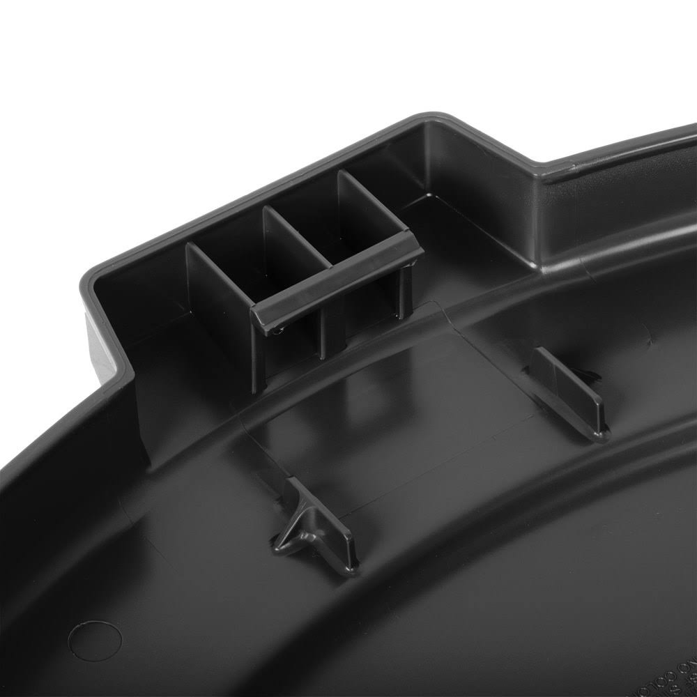 Black Flat Round Trash Can Lid K52559