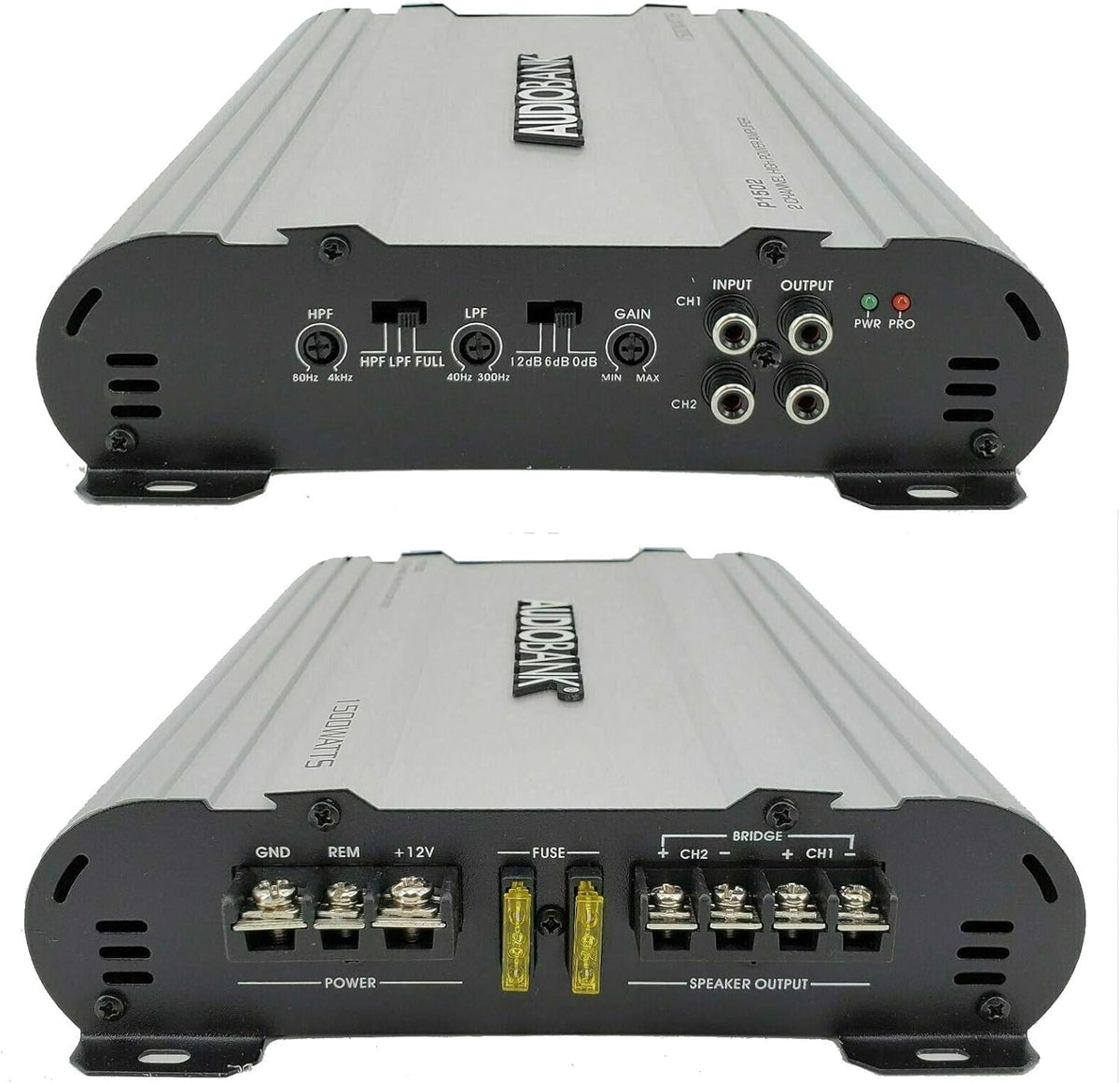 2 Channels 1500 Watts Bridgedable Car Audio Stereo Amplifier M80926