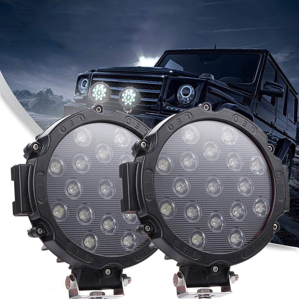 51W Round LED Off-Road Work Lights 4 Pcs Red W361