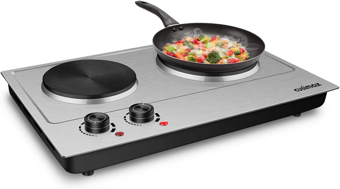 1800W Stainless Steel Double Electric Hot Plate M12034