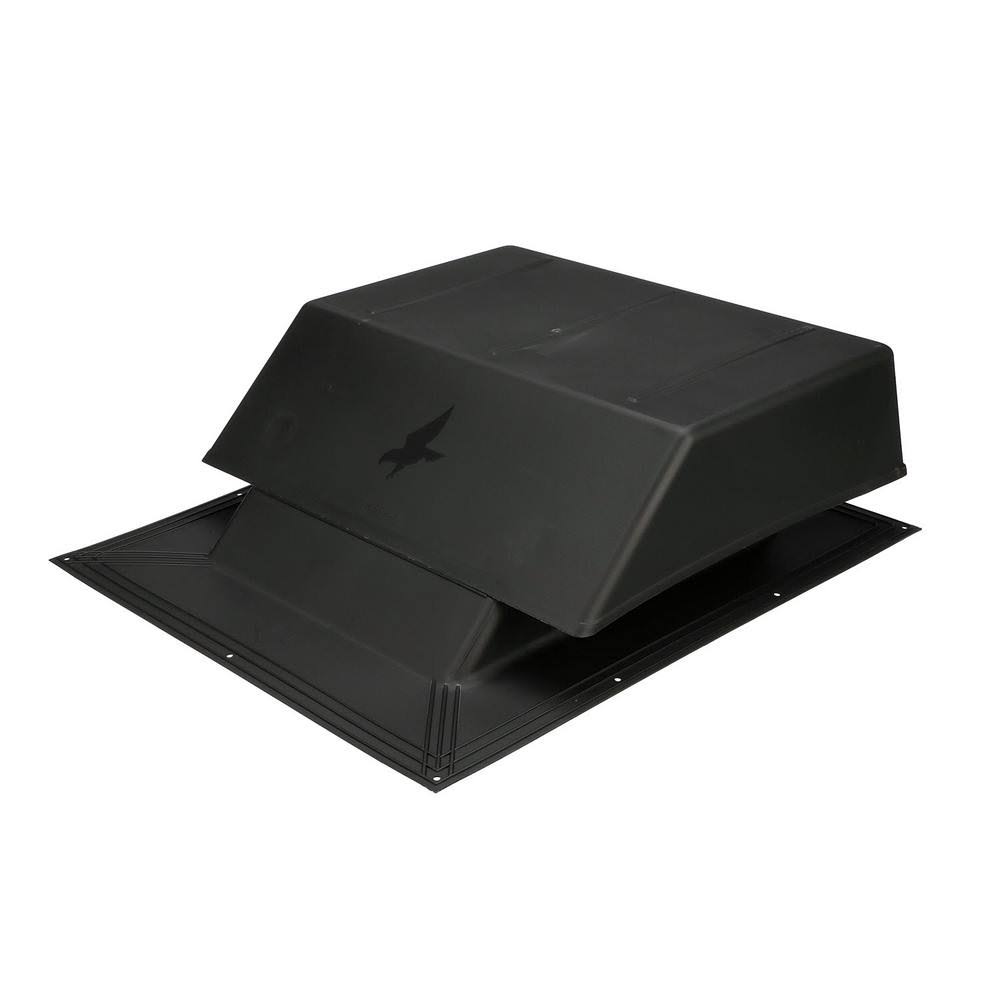 Black Plastic Slant-Back Roof Louver Static Vent J52534