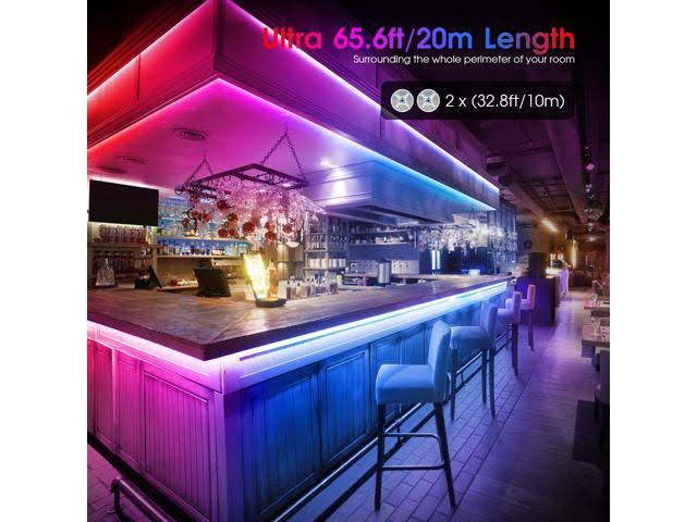 Bluetooth RGB LED Strip Lights 65.6ft S49584