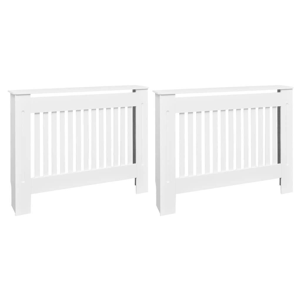 White MDF Radiator Cover X3406