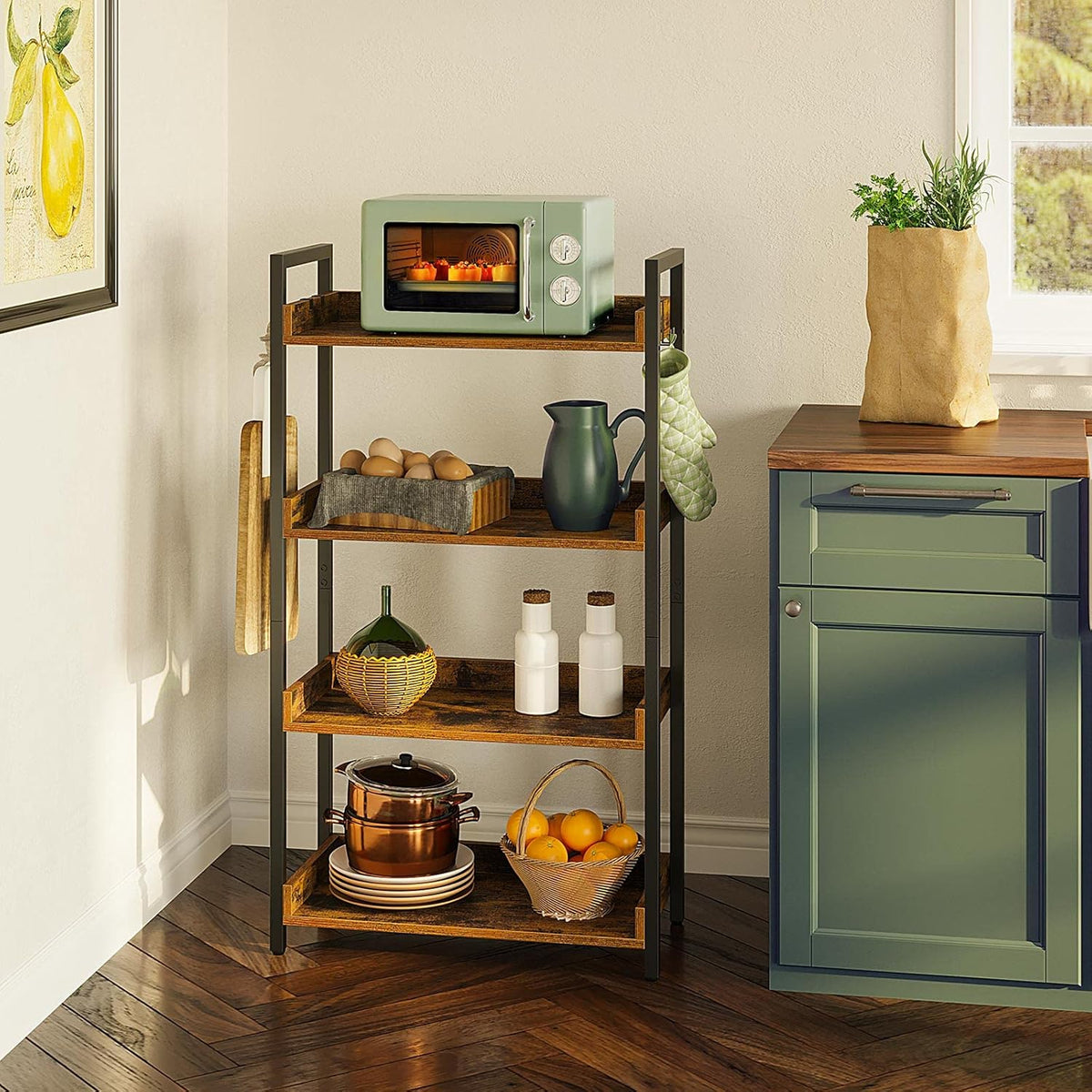 4 Tier Wood Bookshelf with Open Shelves Q5453