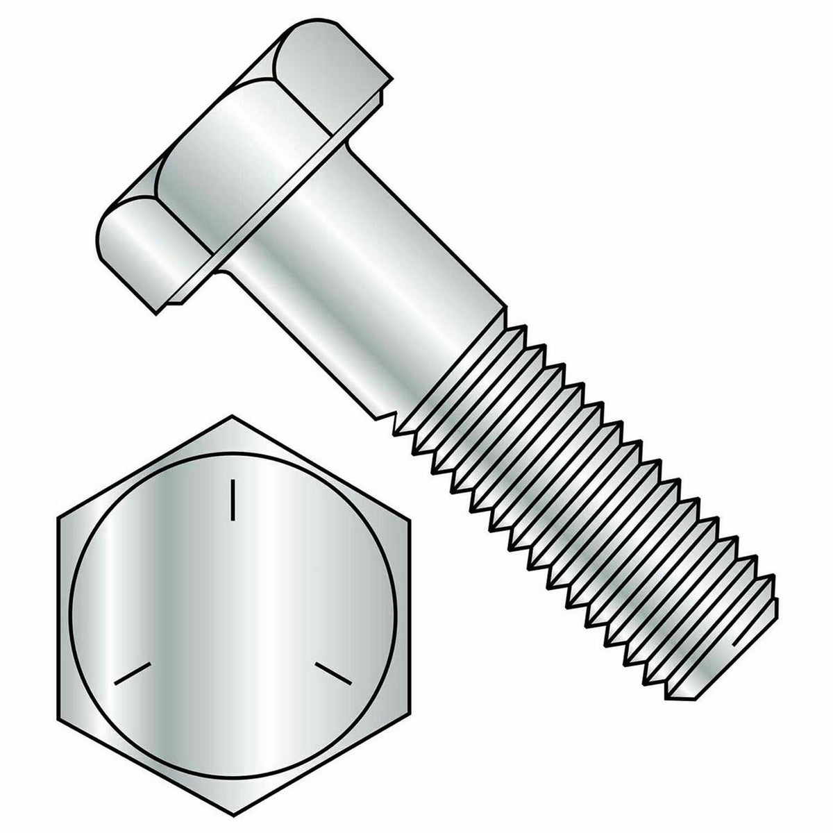 5/8-11 x 3x22 Carbon Steel Zinc Grade 5 Hex Cap Screw P96509