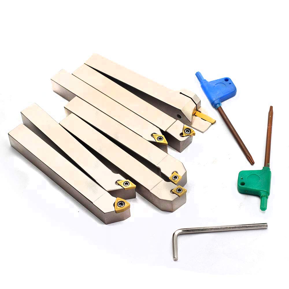 1/2 Shank 7 Pieces/Set Indexable Lathe Turning Tool Holder F8691