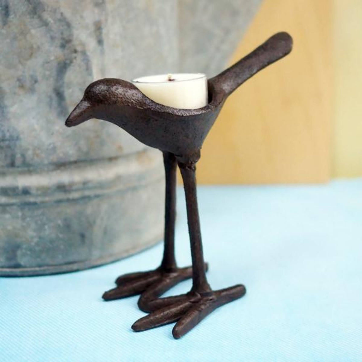 Cast Iron Tea Light Holders, Set of 2 M8024