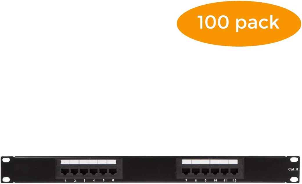 48 Port Cat6 RJ45 Patch Panel with Punch Down Tool and Cable Management System B6474
