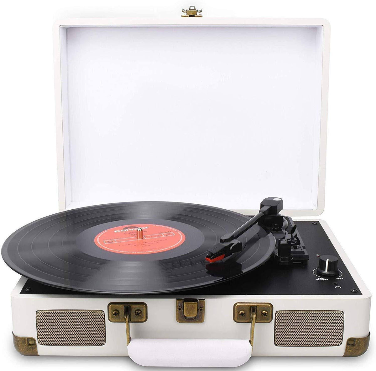 3 Speed Turntable Record Player with Built-in Stereo Speakers F143